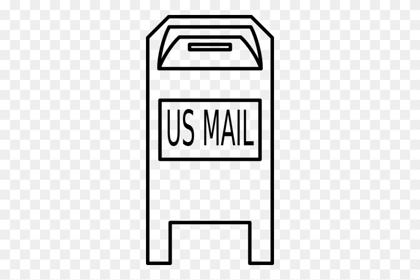 256x501 Funny Mailbox Cliparts - Mail Clipart Black And White