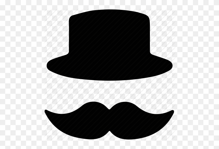 512x512 Funny Mask, Hat And Mustache, Hipster, Mask, Tophat Icon - Top Hat PNG