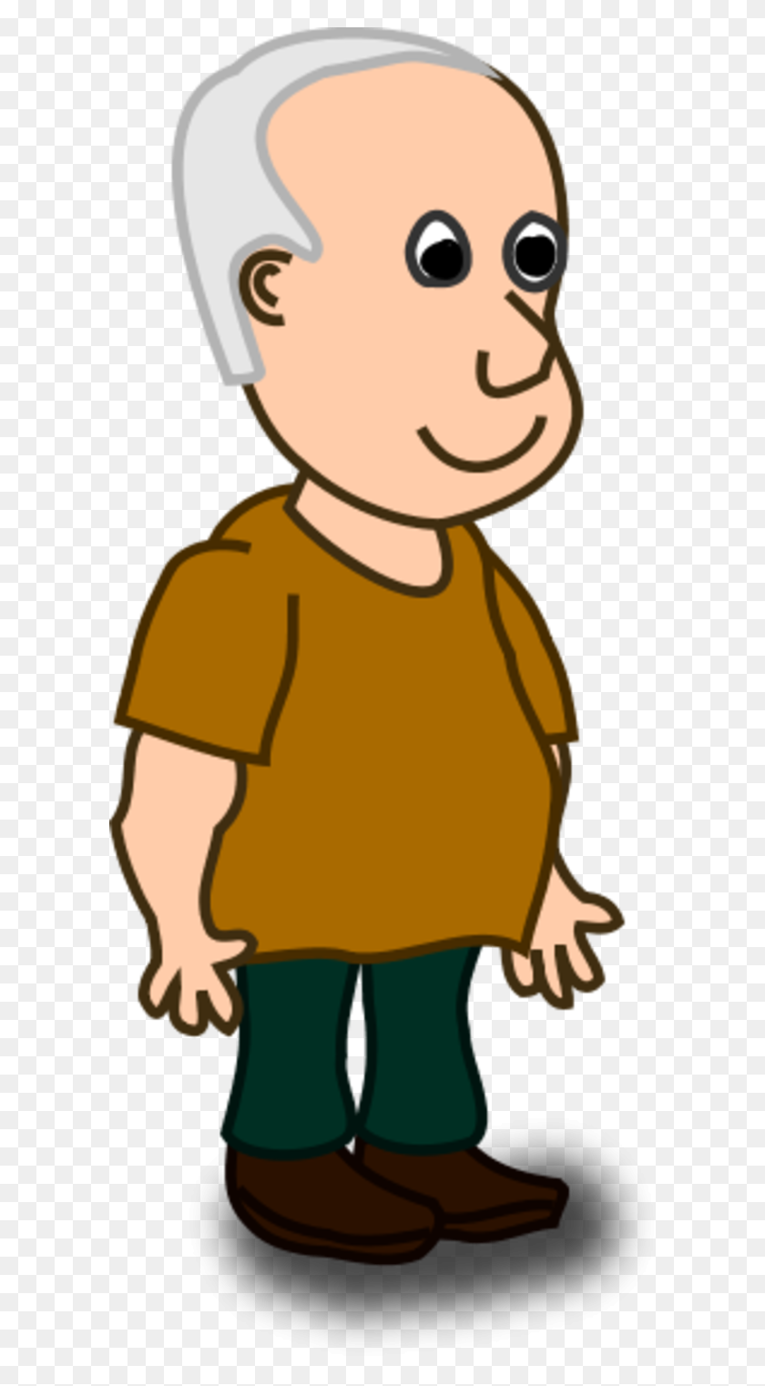 600x1462 Funny Old Man Clipart - Old Person PNG