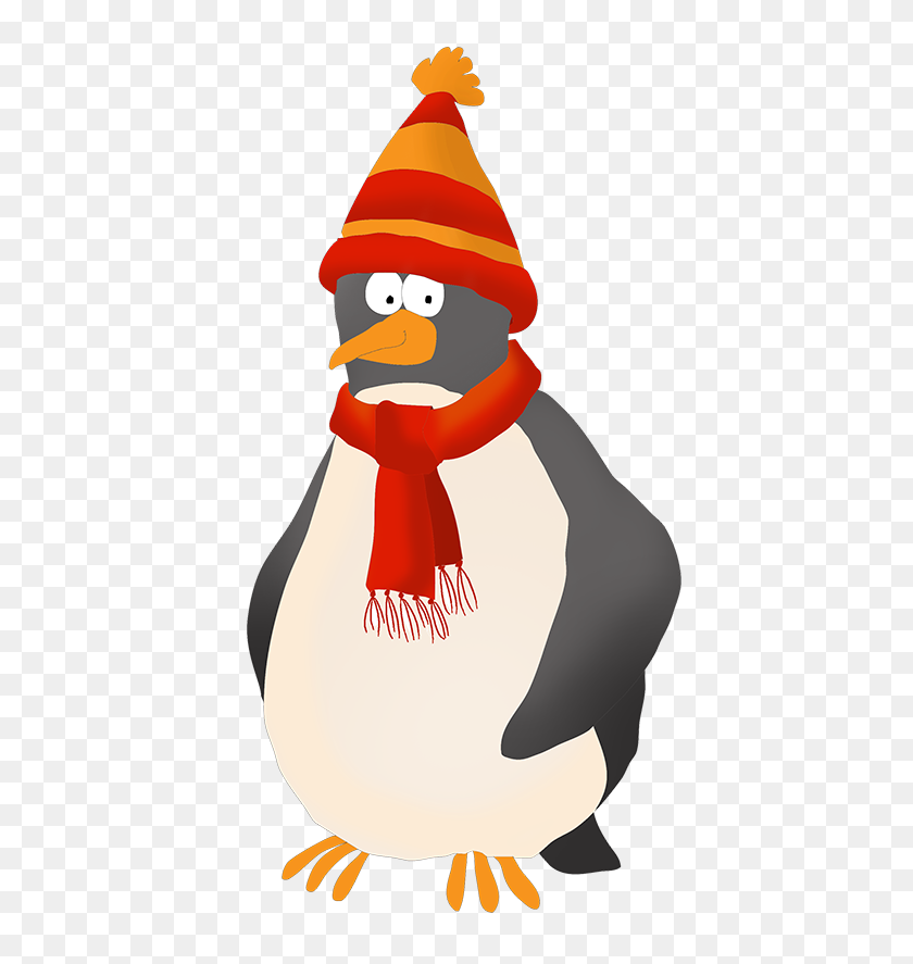 446x827 Смешные Картинки Пингвинов - Святой Николай Клипарт