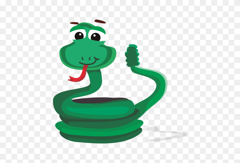512x512 Divertido Personaje De Dibujos Animados De La Serpiente - Serpiente De Dibujos Animados Png
