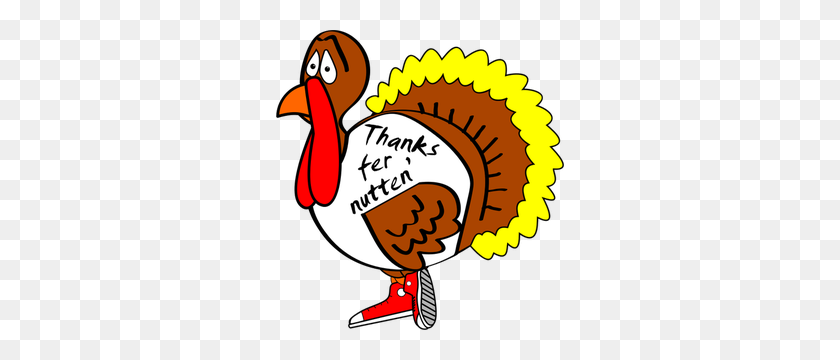288x300 Funny Thanksgiving Turkey Clipart - Wild Turkey Clipart