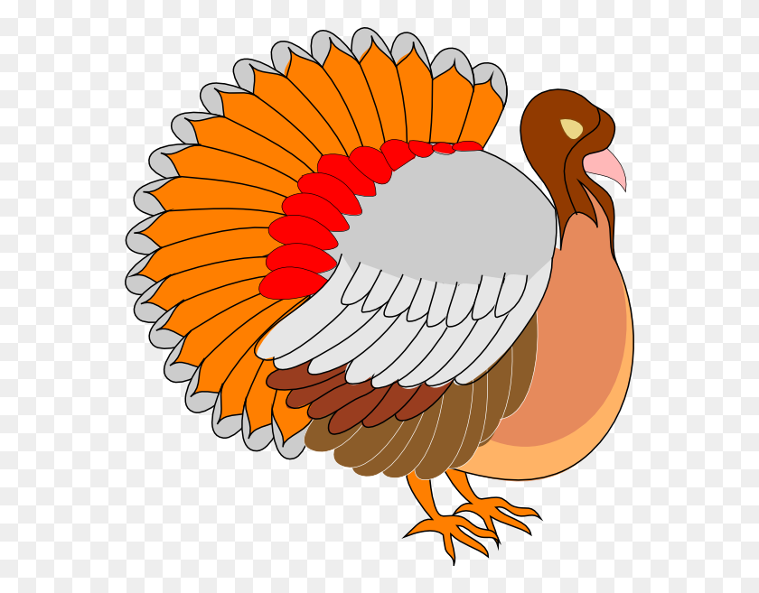 564x597 Funny Turkey Clipart - Thanksgiving Clip Art