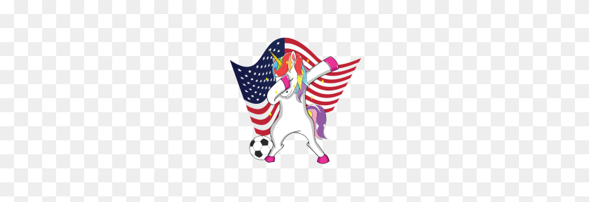 190x228 Divertido Unicornio De La Bandera De Estados Unidos De Fútbol De Estados Unidos De Fútbol Patriótico - Bandera Americana Png