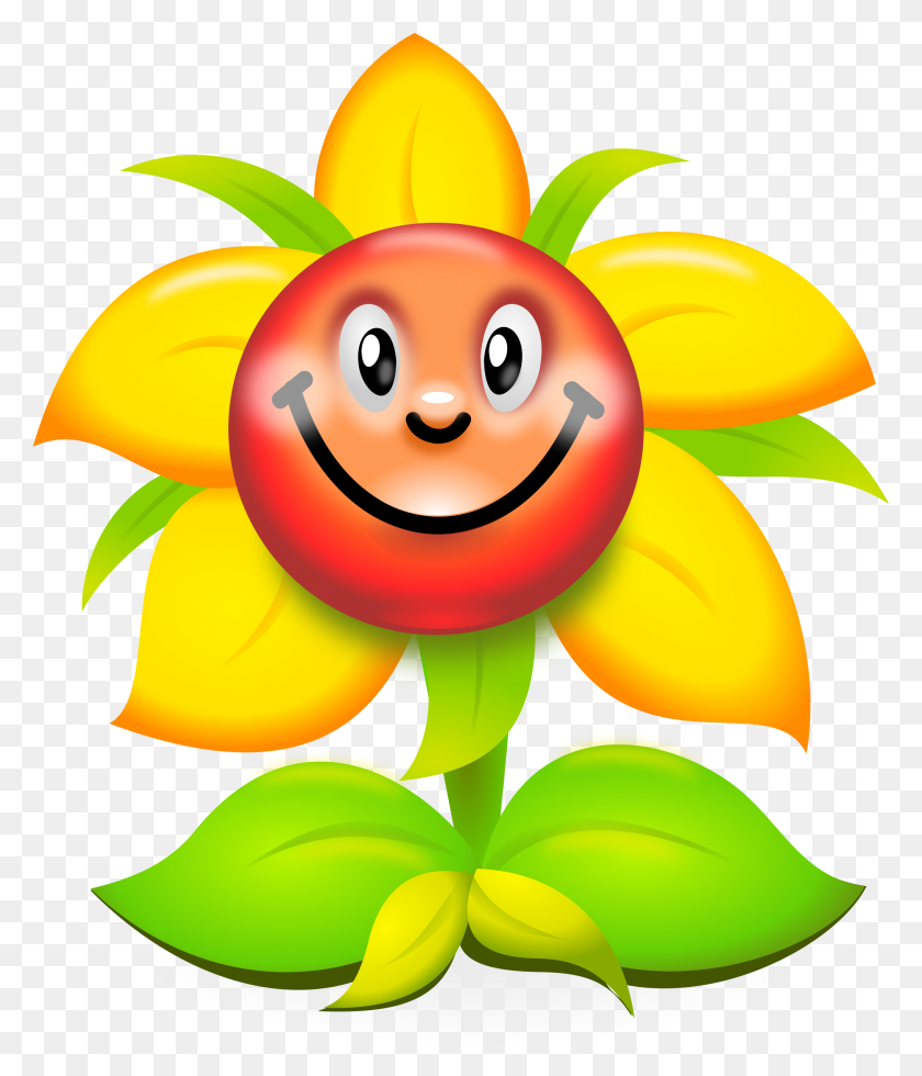 2033x2400 Funny Yellow Flower Character - Funny PNG