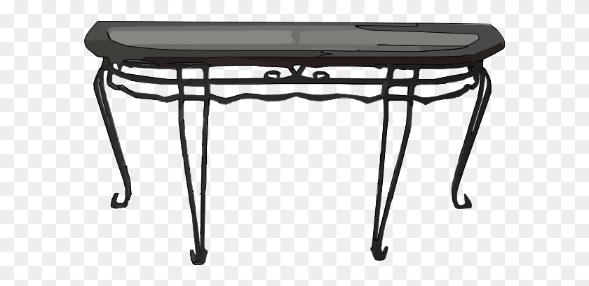 600x349 Furniture Clipart Small Table - Furniture Clipart Blanco Y Negro