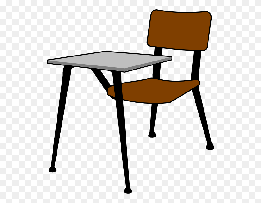 540x594 Furniture Clipart Student Desk - Student Sitting Clipart