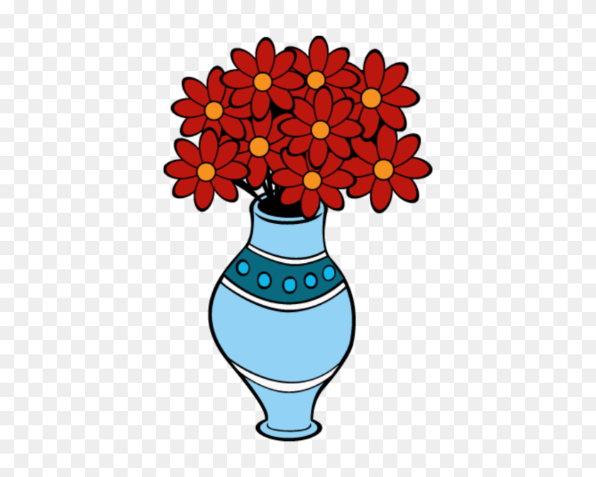 420x613 Furniture Flower Vases Clipart Vase Clip Art Free - Cartoon Flowers Clipart