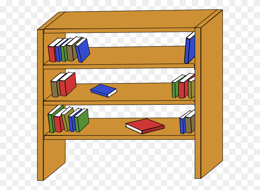 600x553 Furniture Library Shelves Books Clip Art At Clkercom, Toy Shelves - Beam Clipart