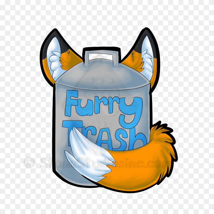2000x2000 Furry Trash Sticker Design - Furry PNG