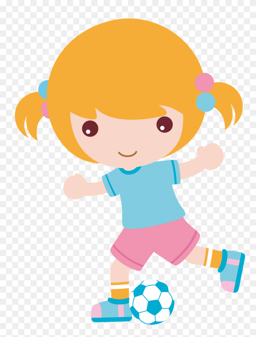 900x1208 Futebol - Soccer Girl Clipart