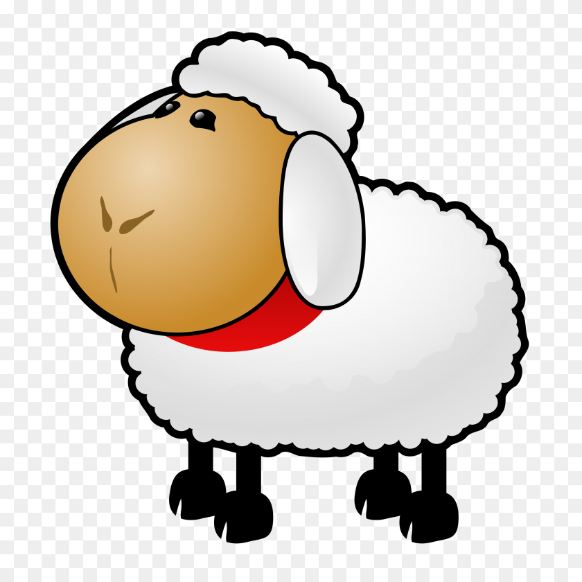 3333x3333 Fuzzy Sheep Clip Art Vector - Manger Clipart Black And White