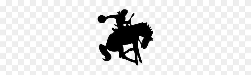 190x194 Galloping Bucking Horse Cowboy Silhouette - Cowboy Silhouette PNG