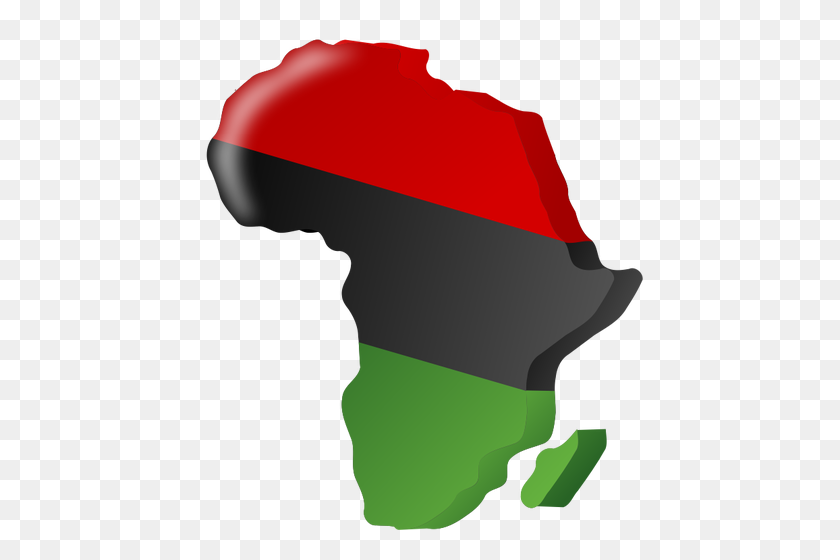 446x500 Gambian Flag In Shape Of Africa Vector Clip Art - Africa Clipart