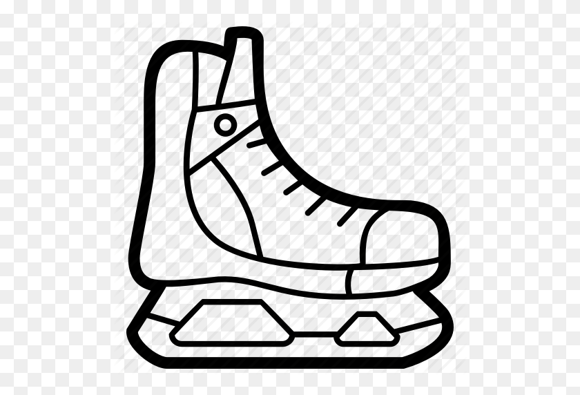 512x512 Gambling, Hockey, Ice, Skates, Sport, Sporting, Winter Icon - Hockey Skate Clip Art