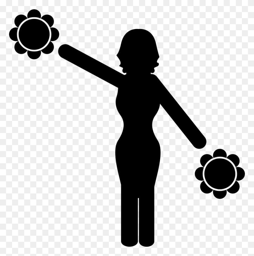 980x990 Game Cheerleader Png Icon Free Download - Cheerleader Silhouette PNG