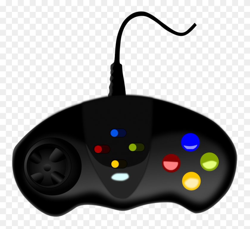 800x729 Game Clipart Gamepad - Video Game Clipart Black And White