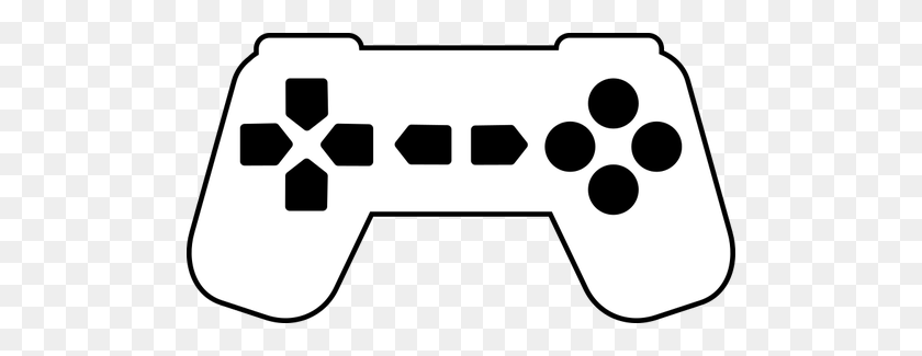 500x265 Game Controller Silhouette - Video Game Controller Clipart