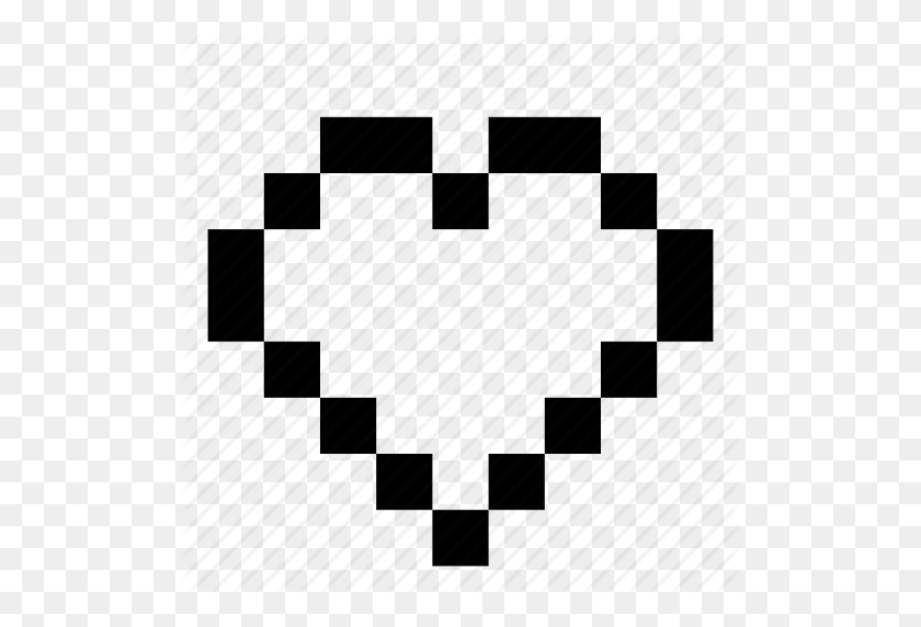 512x512 Игра, Сердце, Любовь, Пиксель Арт, Пиксельный Значок - Пиксель Арт Png