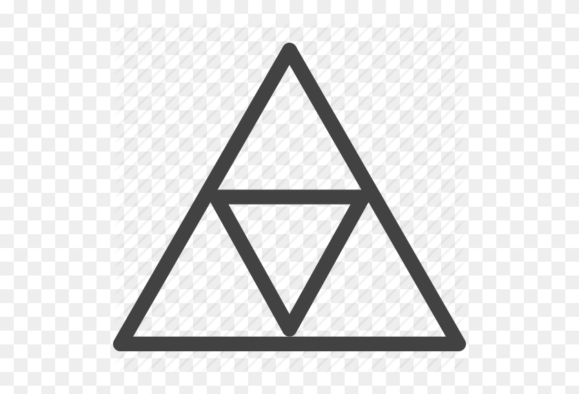 512x512 Juego, Artículo, Triángulo, Trifuerza, Icono De Video - Trifuerza Png