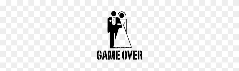 190x190 Game Over Bride Groom Wedding - Game Over PNG