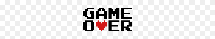 190x92 Game Over Heart Love - Game Over Png