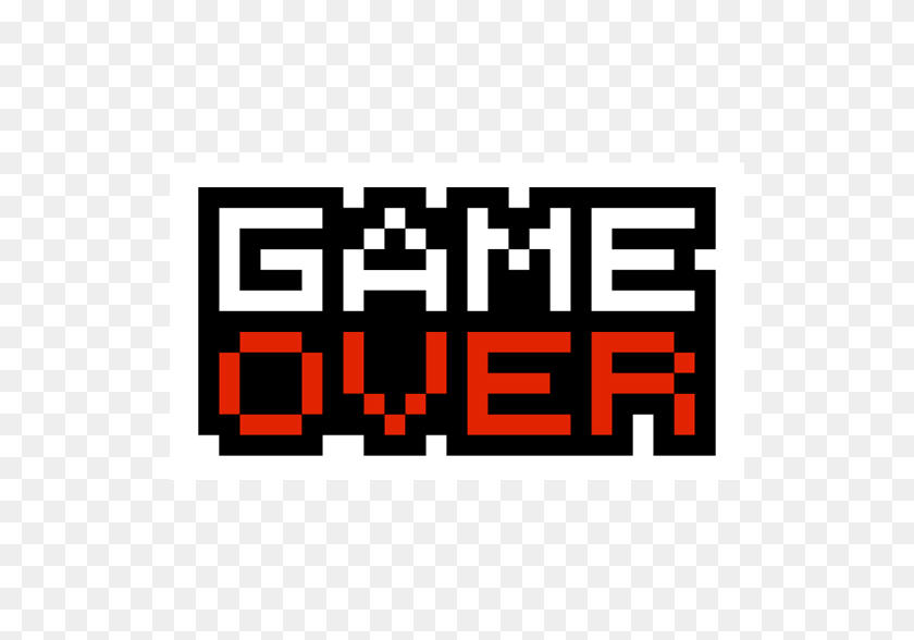 528x528 Game Over Blanco Rojo B - Game Over Png