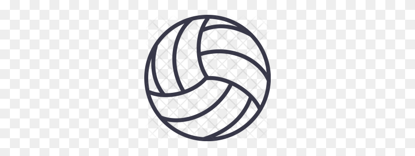 256x256 Игра, Спорт, Спорт, Волейбол, Пляж, Мяч, Значок Игры - Контурный Клипарт Волейбол