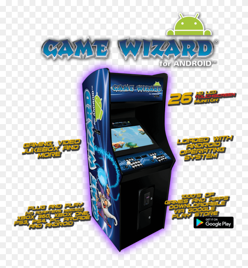 942x1024 Game Wizard For Android - Arcade Machine PNG
