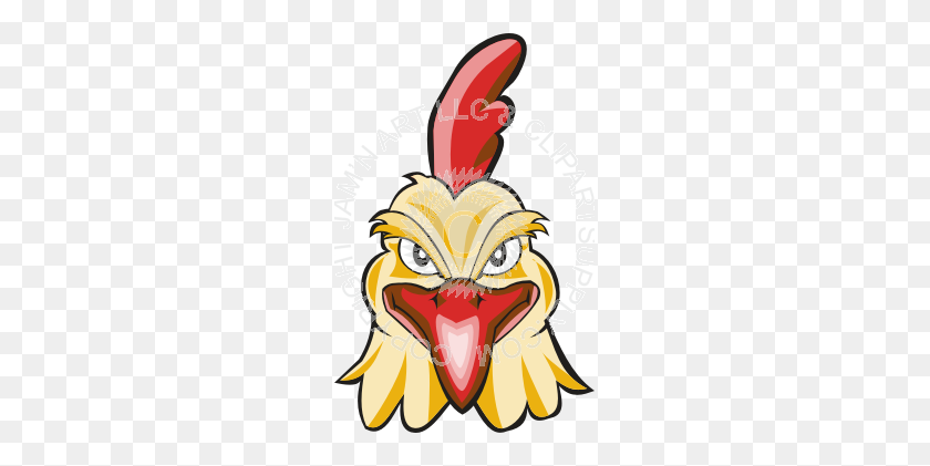 235x361 Gamecock Head Front View - Gamecock Clipart