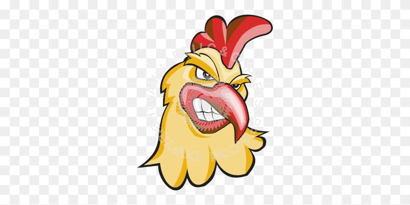 278x361 Gamecock Head With Attitude - Gamecock Clipart