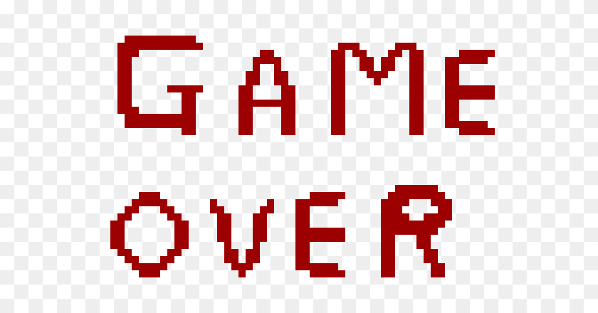 590x380 Gameover Pixel Art Maker - Игра Окончена Png