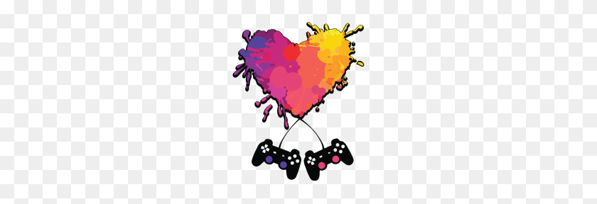 190x228 Gamer Love - Watercolor Heart PNG