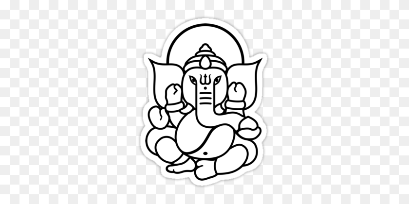375x360 Ganesha Drawing For Kids - Speak Clipart Black And White