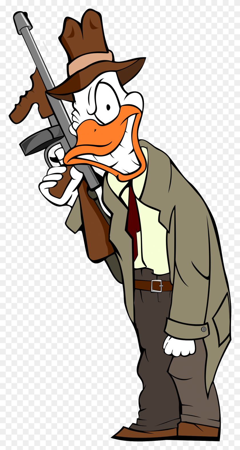 1236x2400 Gangster Crime Duck Vector Clipart Image - La Escena Del Crimen Clipart
