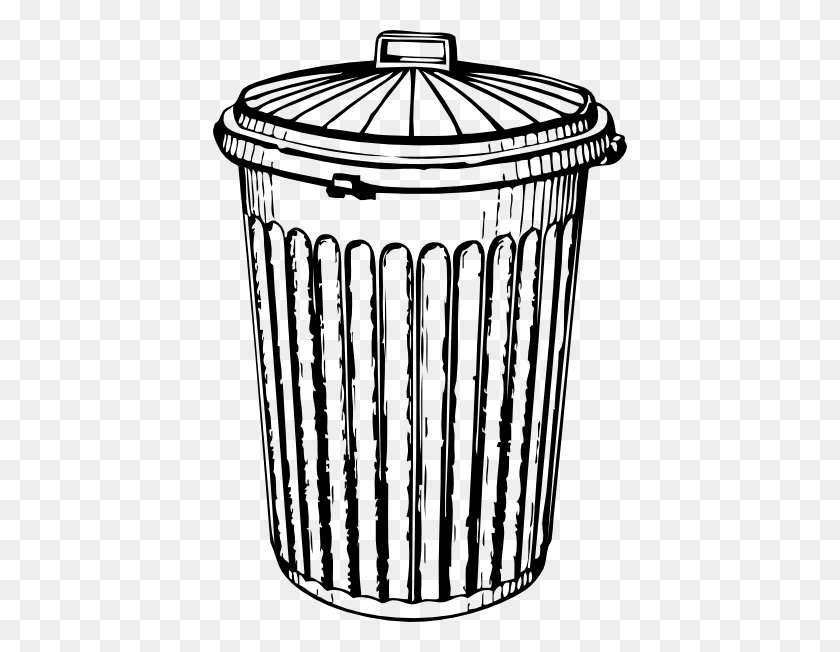 414x592 Garbage Can Clipart - Trash Can Clipart