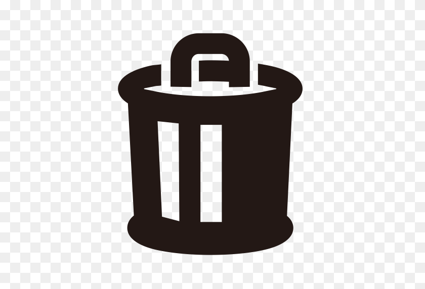 512x512 Garbage Can, Garbage Can, Rubbish Bn With Png And Vector - Trash Can Clipart Free