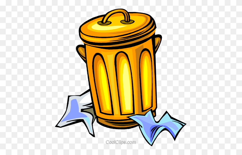 457x480 Garbage Can Royalty Free Vector Clip Art Illustration - Sanitation Clipart