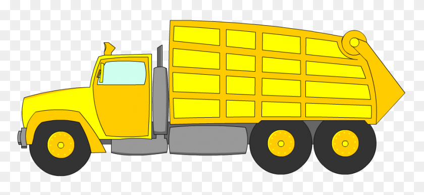898x376 Garbage Truck Clipart - Cement Truck Clipart