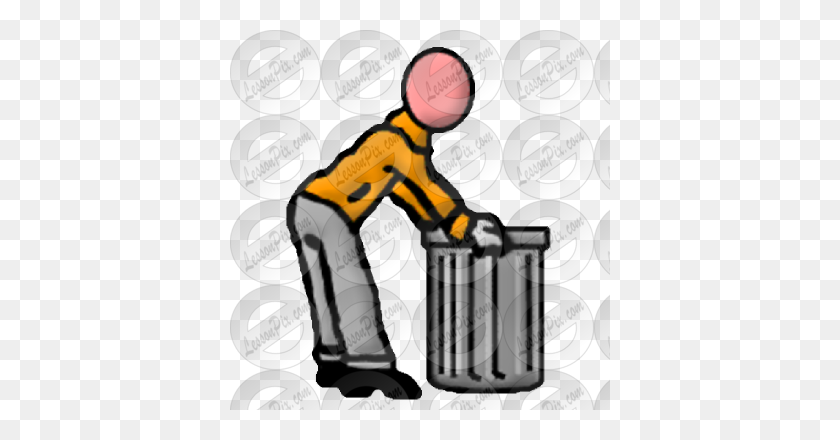 380x380 Garbageman Picture For Classroom Therapy Use - Garbage Man Clipart