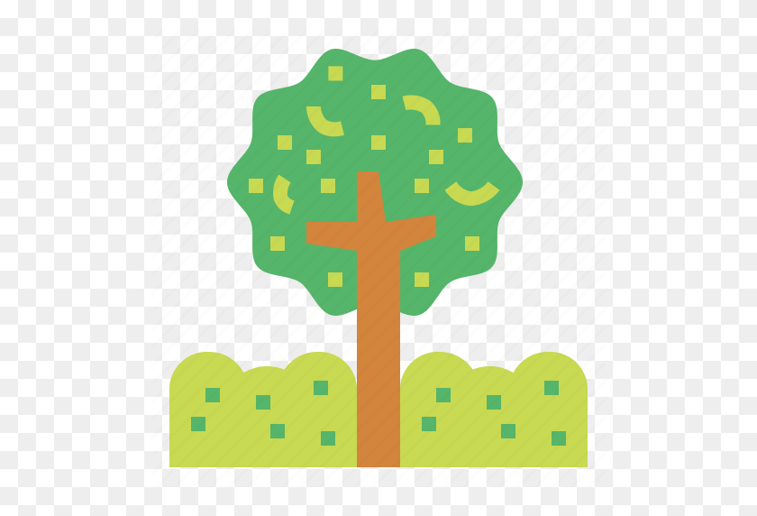 512x512 Значок Дерева, Озеленение, Природа, Растение - Иллюстрация Дерева Png