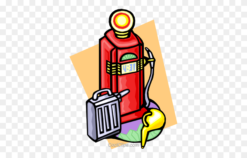 367x480 Gas Pump And Can Royalty Free Vector Clip Art Illustration - Pump Clipart
