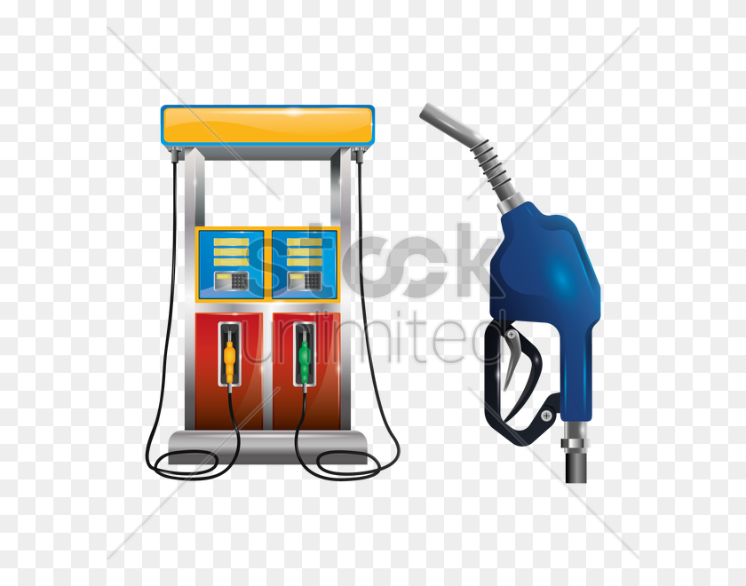 600x600 Gas Pump And Petrol Nozzle Vector Image - Gas Pump PNG