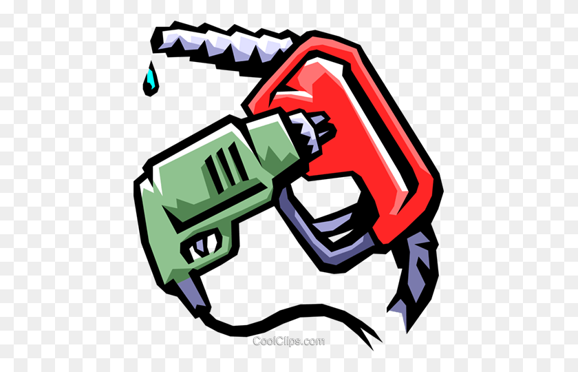 451x480 Gas Station Drill And Gas Hose Royalty Free Vector Clip Art - Natural Gas Clipart