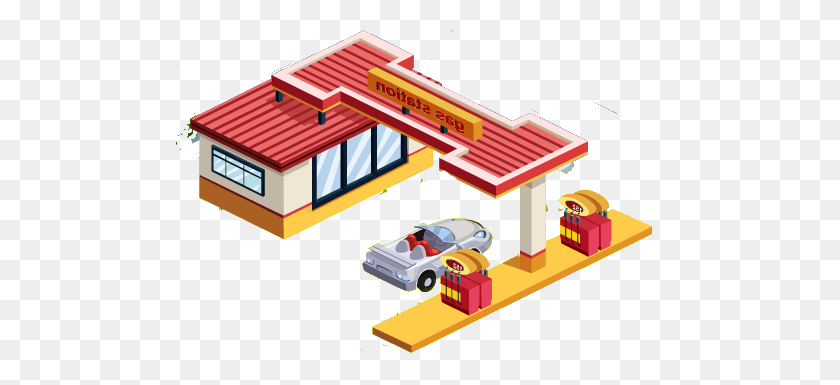 487x325 Gas Station Png Pic - Gas Station PNG