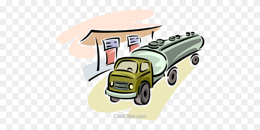 480x359 Gasoline Truck Royalty Free Vector Clip Art Illustration - Diesel Truck Clipart