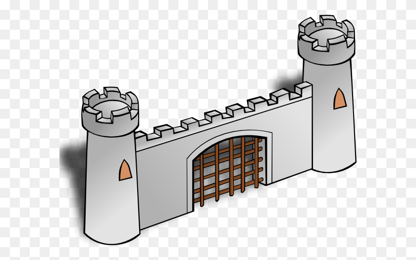 600x466 Gate Clip Art - Castle Gate Clipart