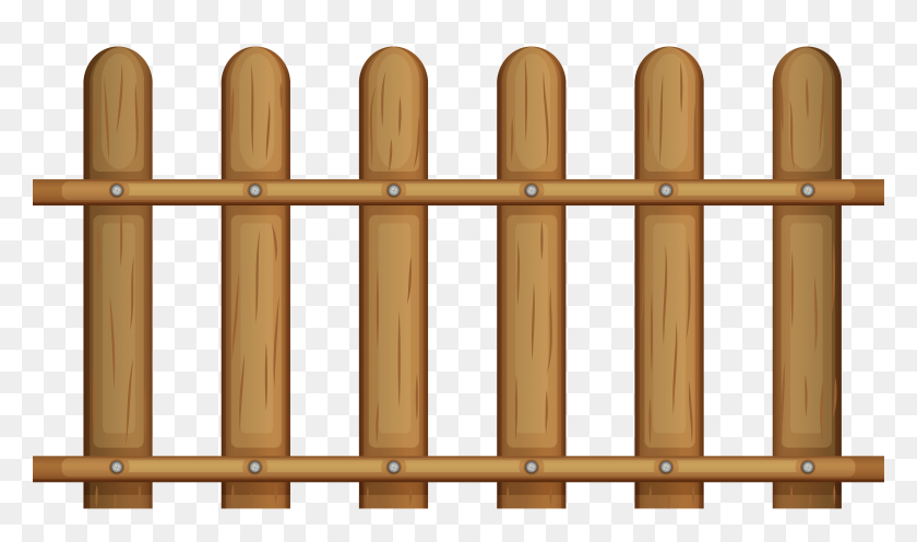 6000x3354 Gate Clipart Brown - Picket Sign Clipart
