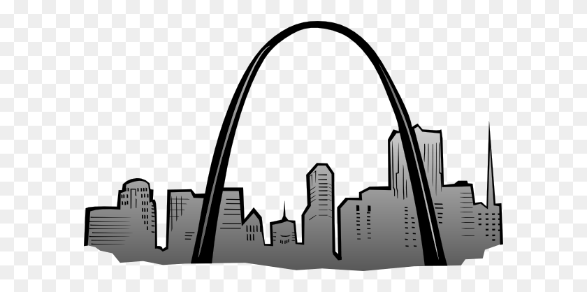 600x358 Gateway Arch Cliparts - City Clipart Black And White