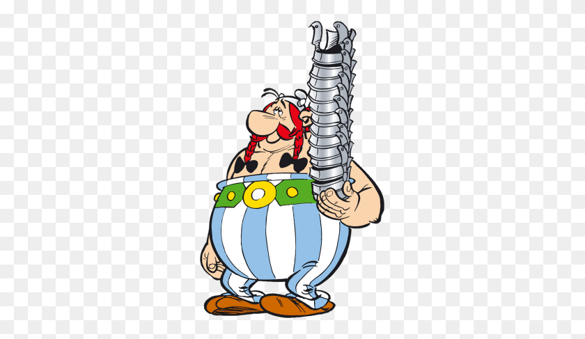 340x427 Gaulois Handling Romans In Asterix The Gladiator - Gladiator Clipart